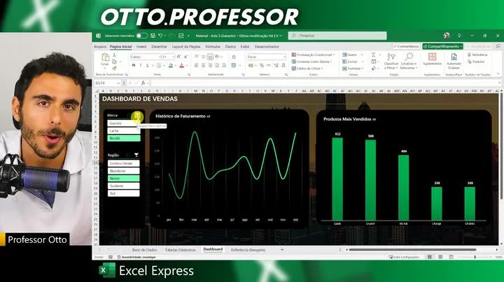 Aula de Excel: Combinação (gráfico de meta)