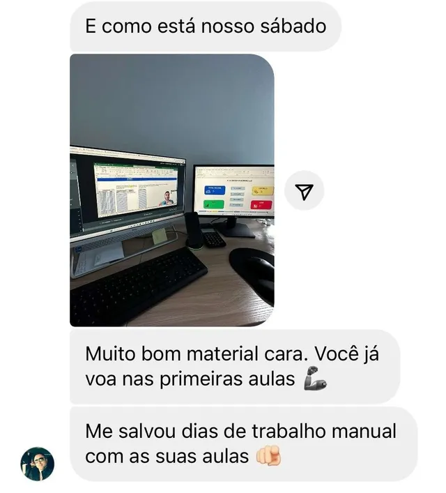 Mensagem de aluno
