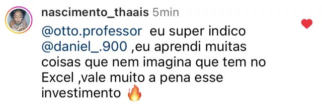 Mensagem de aluno